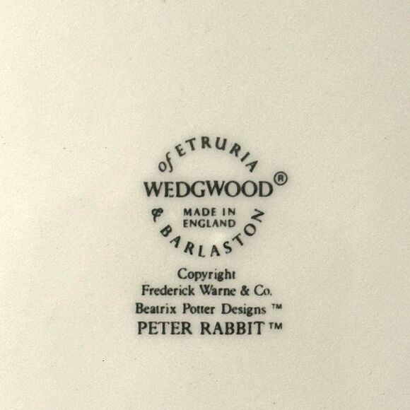 Vtg. Wedgwood of Etruria & Barlaston Beatrix Potter Peter Rabbit Creamware Bowl - Picture 9 of 9